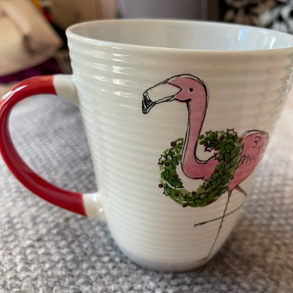 Pink Christmas Flamingo Ceramic Coffee Mug NWT Prima Design - Picture 4 of 6